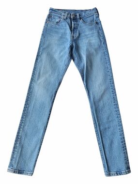 ✅ Levi's Premium Denim High Rise Light Blue Classic 501 style Jeans size 24